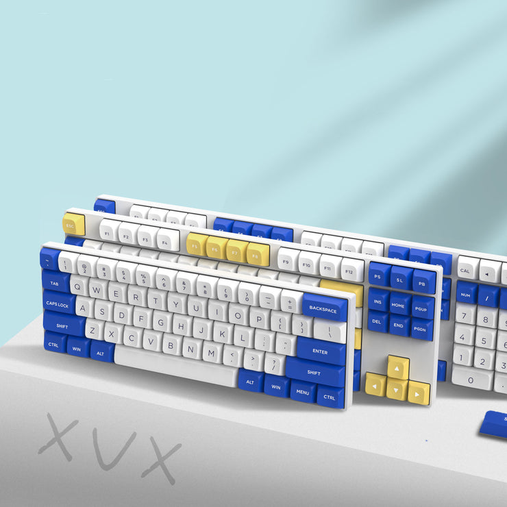 Kabellose mechanische Gaming-Tastatur mit 184 Tasten und PBT-Tastenkappen