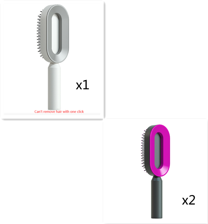 Self Cleaning Hair Brush For Women One-key Cleaning Hair Loss Airbag Massage Scalp Comb Anti-Static Hairbrush