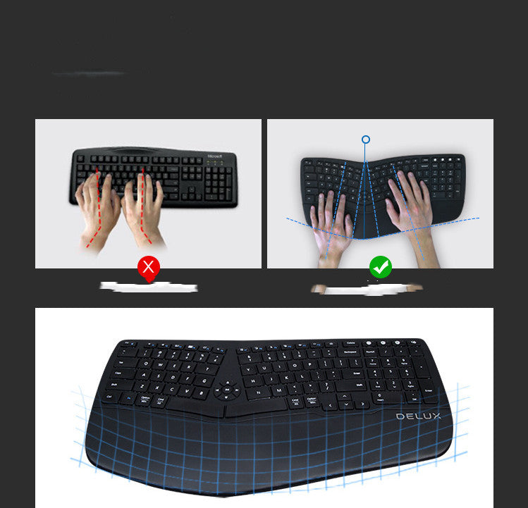 Bunte Gm902 Drahtlose Bluetooth Ergonomische Tastatur