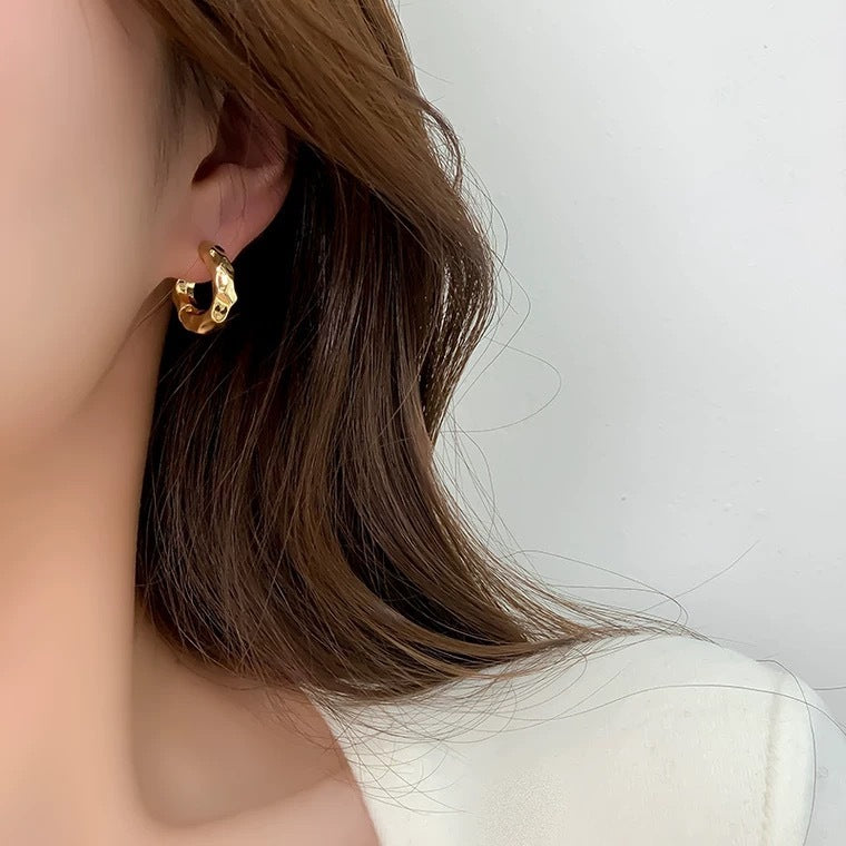 Texture Texture Earring Simple Ins Cold Style High Quality Earrings