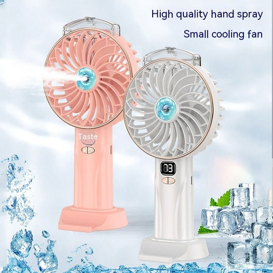 Spray Handheld Fan Digital Display Screen Charging Long Battery Life