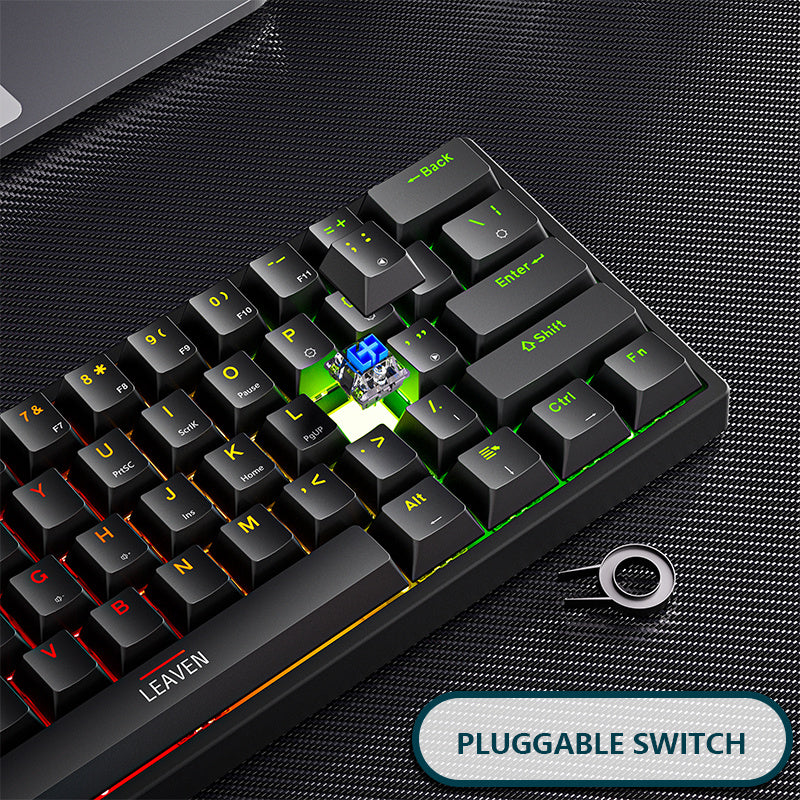 Plastic mechanical keyboard for gaming