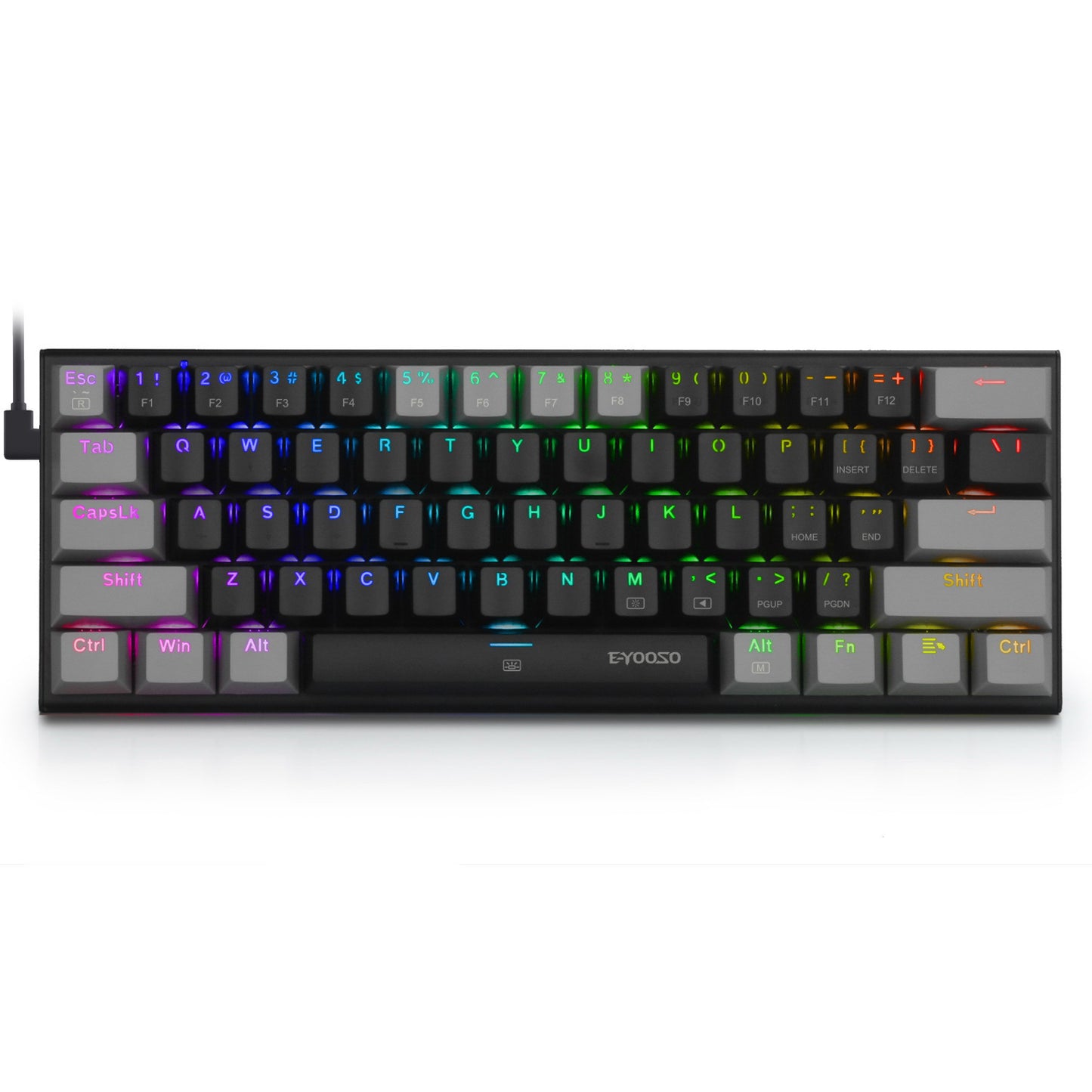 Key Mechanical Keyboard Two Colors Key CAP Computer E-sports Game MonochromeRGB Light