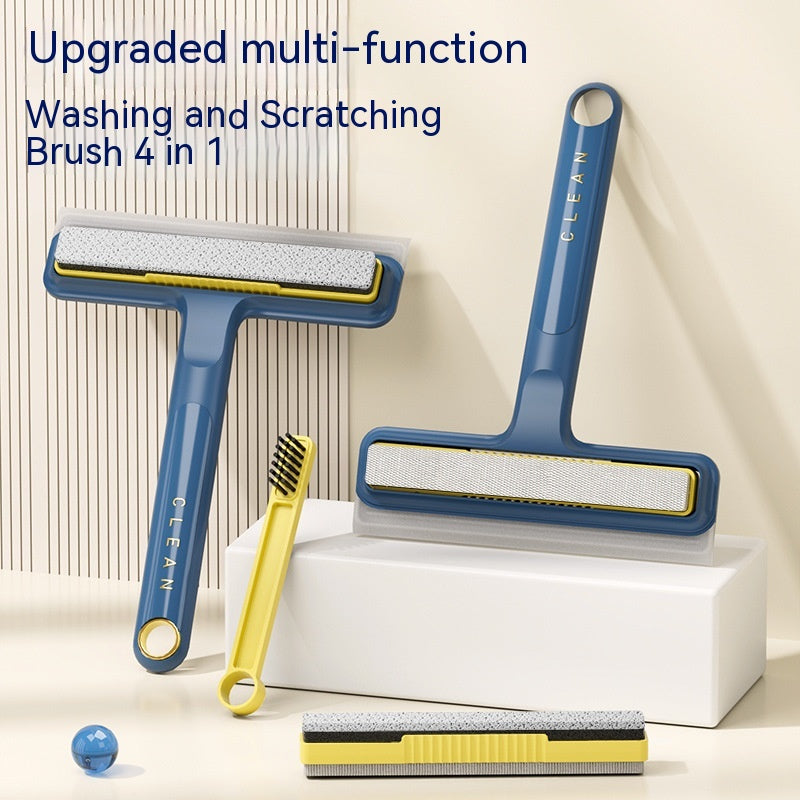 Four-in-one double-sided removable sponge brush