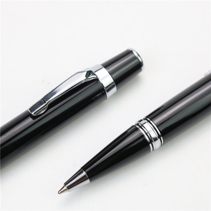 Pocket Signature Pen Free Tragbarer Tintenroller aus Metall in Schwarz