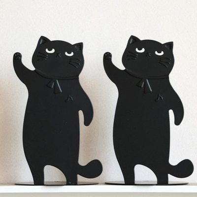 Cartoon Cute Music Cat Metal Desktop Book Stand 