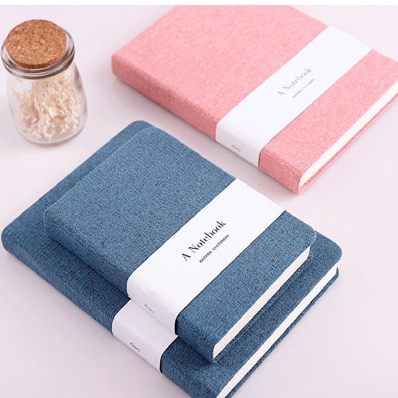 Japanese and Korean small super thick fabric notebook