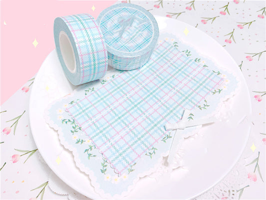 Hand account decorative plaid paper tape