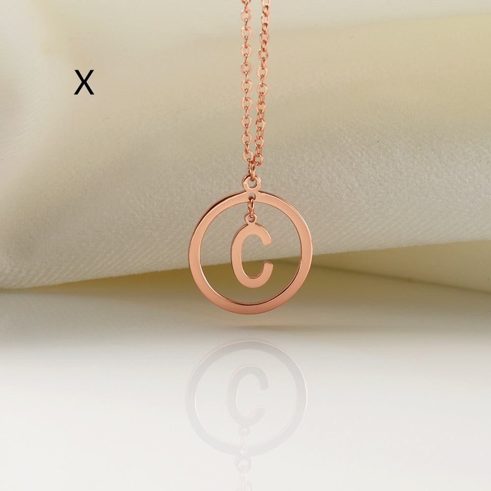 Copper Fashion Versatile Letter Necklace