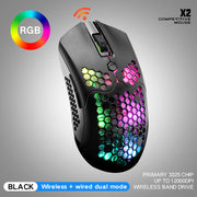 Wolf X2 kabellose Maus RGB Dual-Mode-Spielmaus