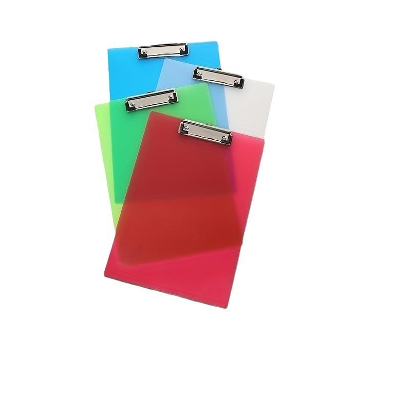 A4 Plate Holder Transparent Plate Writing Board Pad Metal Flat Clip Drawing Board Office Folder Folder