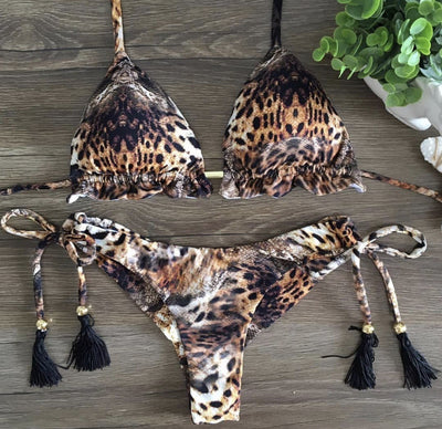 Leoparden Druck Bikini