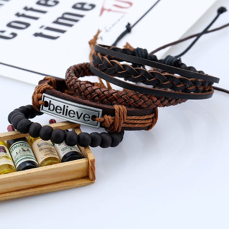 Believe Suit Herren Lederarmband