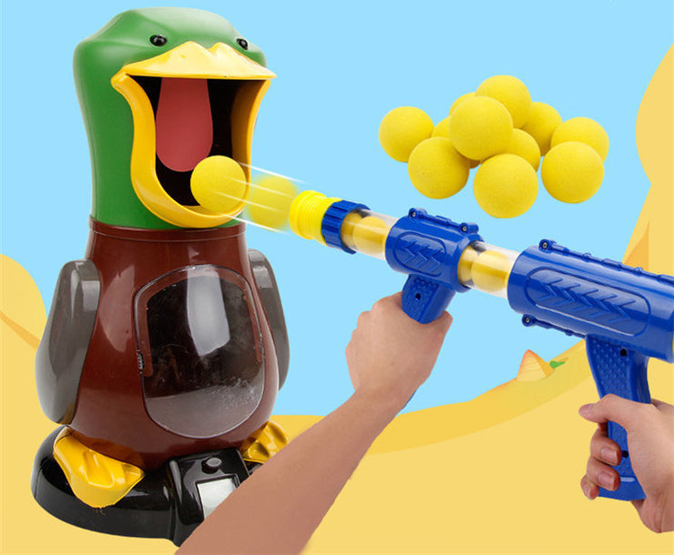 Interessant Weiche Kugel Pistole Punktzahl Ziel Ente Kinder Schießen Spielzeug Shooter Schaum Ball Schlacht Pädagogisches Air Power Popper Weihnachten Geschenk