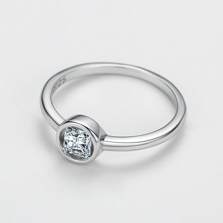 S925 Sterling Silber Künstliche Diamant Zirkon Ring Weibliche Japanischen Und Koreanischen Stil