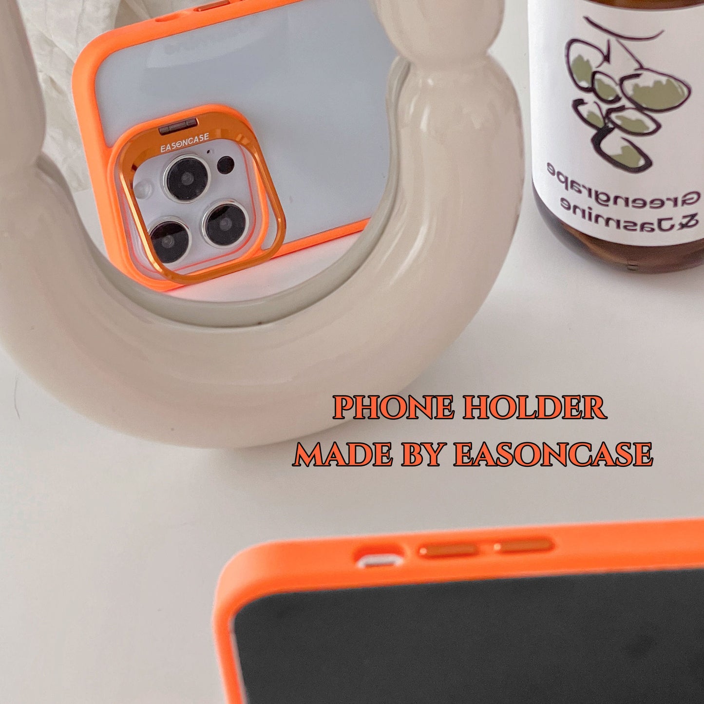 Metal Lens Invisible Bracket Phone Case