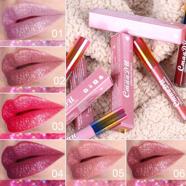 Symphony – glänzender, matter Lipgloss-Lippenstift aus Metall