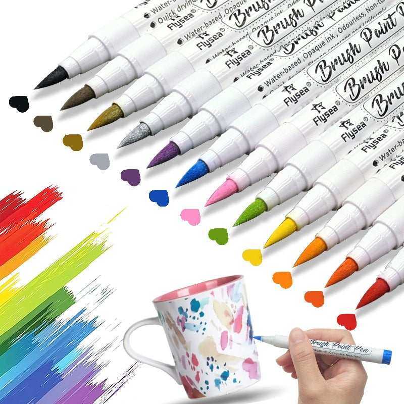 Soft Head Gouache Pen Hand Account Painted Graffiti Greeting Card Marker Pen