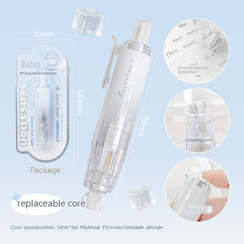 ICE Through Press Correction Tape Students Can Change Core Correction Tape