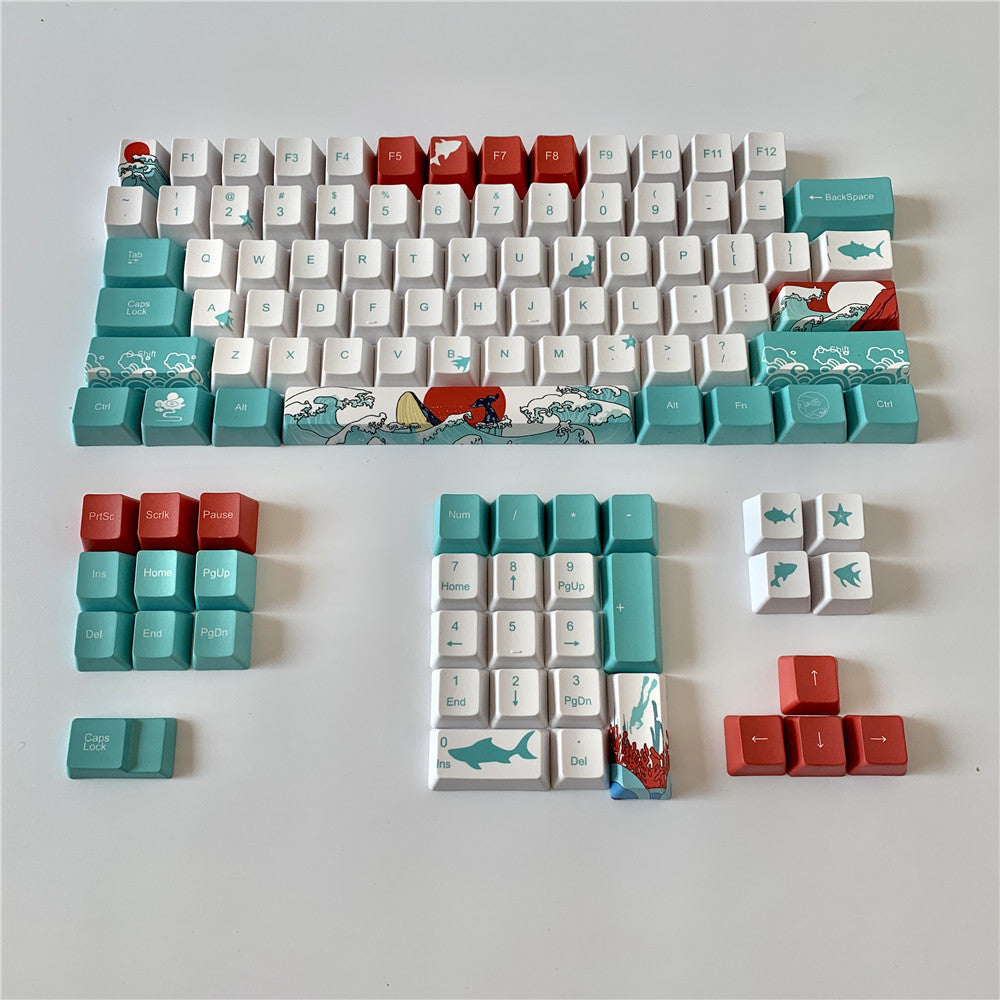 Coral Sea Keycaps PBT Fünfseitige Sublimation Mechanische Tastatur