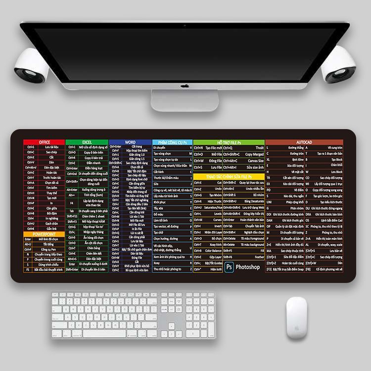 Mouse Pad Oversized Different Languages