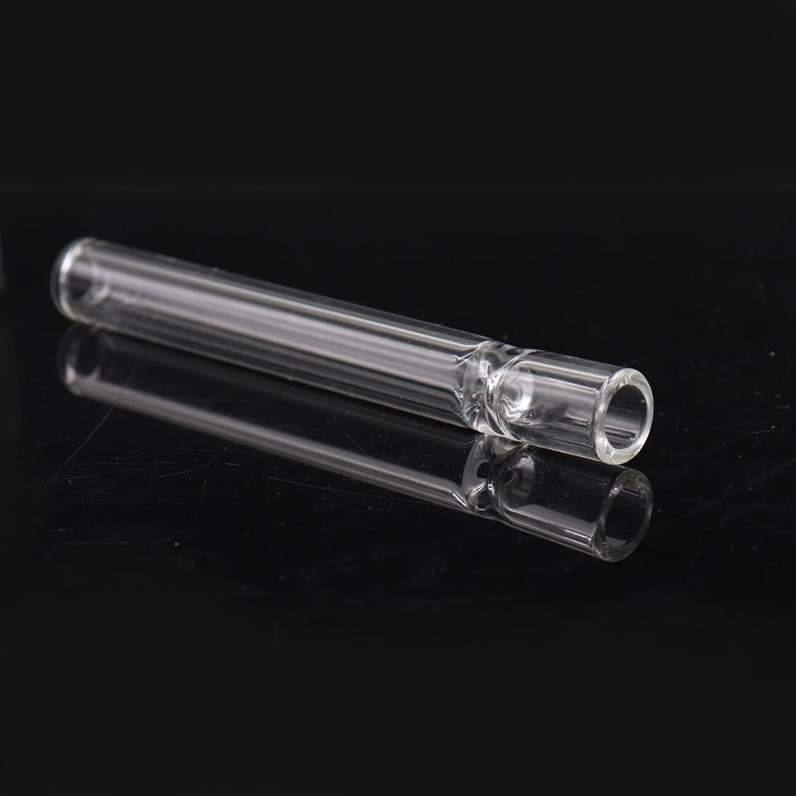 Telescopic Smoke Pipe Clear Straight Glass Suction Nozzle