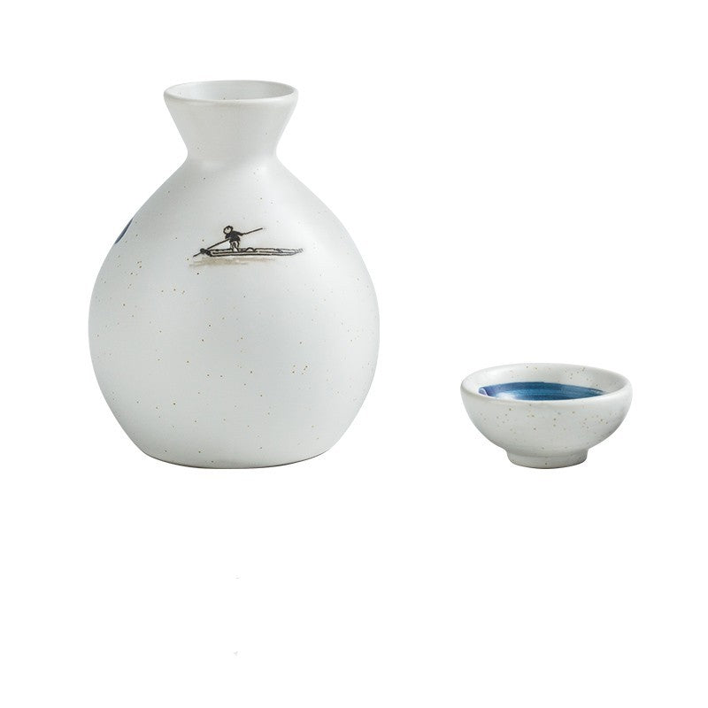 ceramic white wine cup sake set