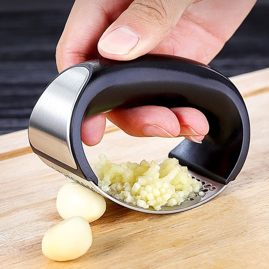 Anual stainless steel garlic press, manual