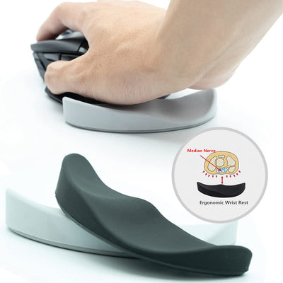 Ergonomische Maus-Handgelenkauflage, Mauspads, rutschfest, stromlinienförmige Handgelenkauflage, Computer-Mauspad für Büro