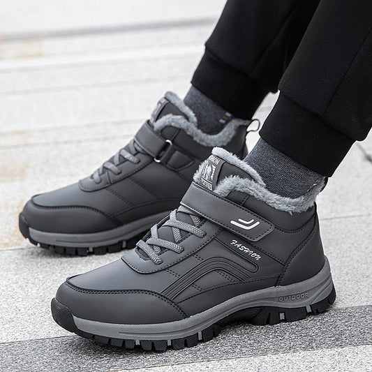 Women's High Top Fleece Warm Non-slip Waterproof Cotton Shoes