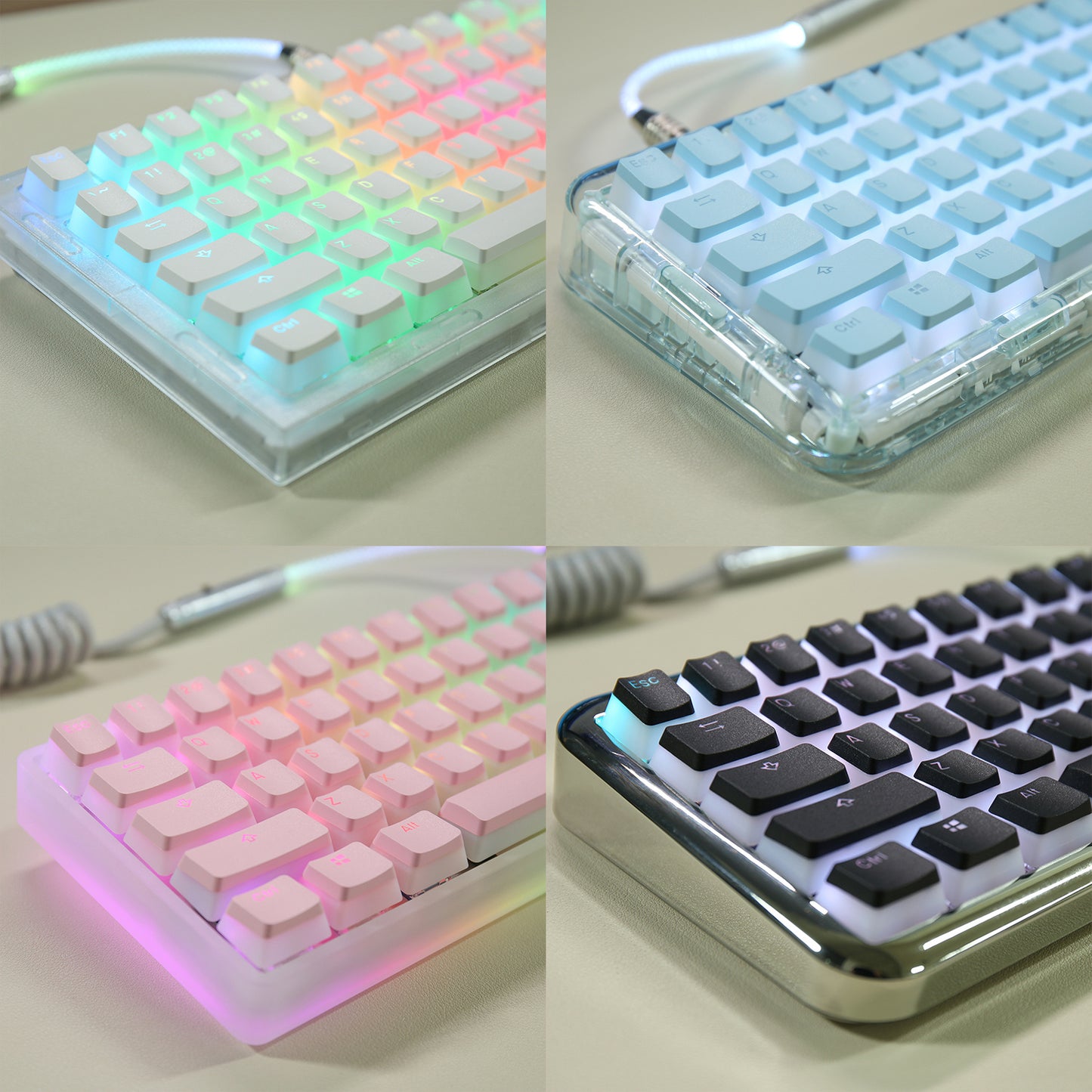 Double Skin Milk Pudding Transparent Keycap Closed