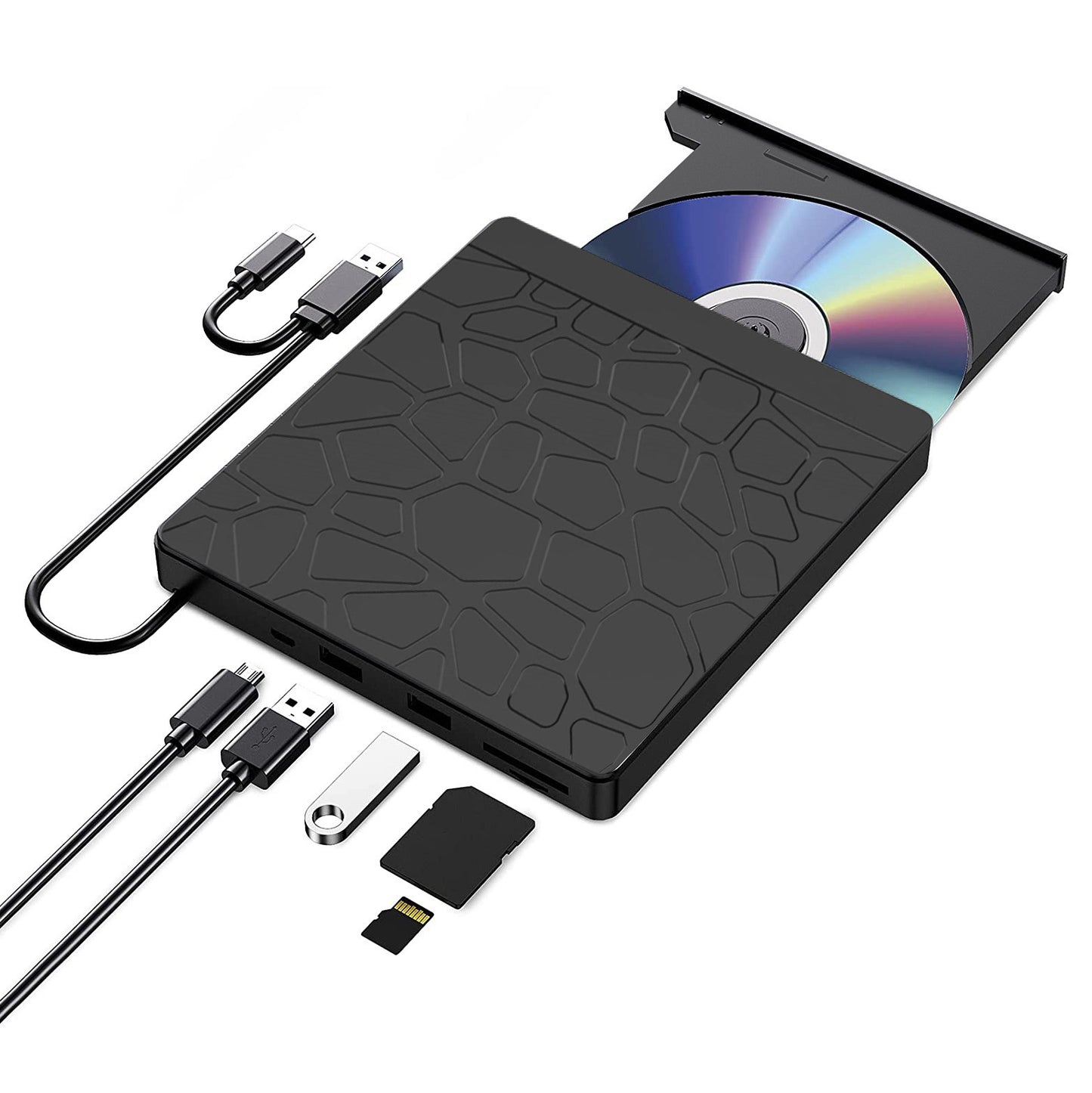 Multifunctional external optical drive 5-in-1