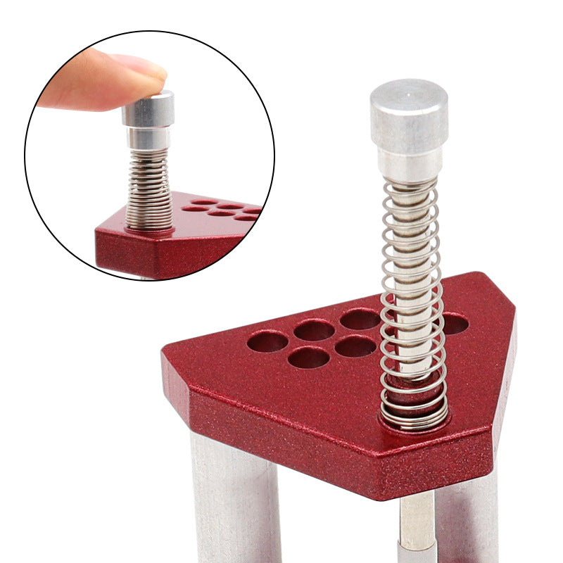 Red Metal Watch Needle Press