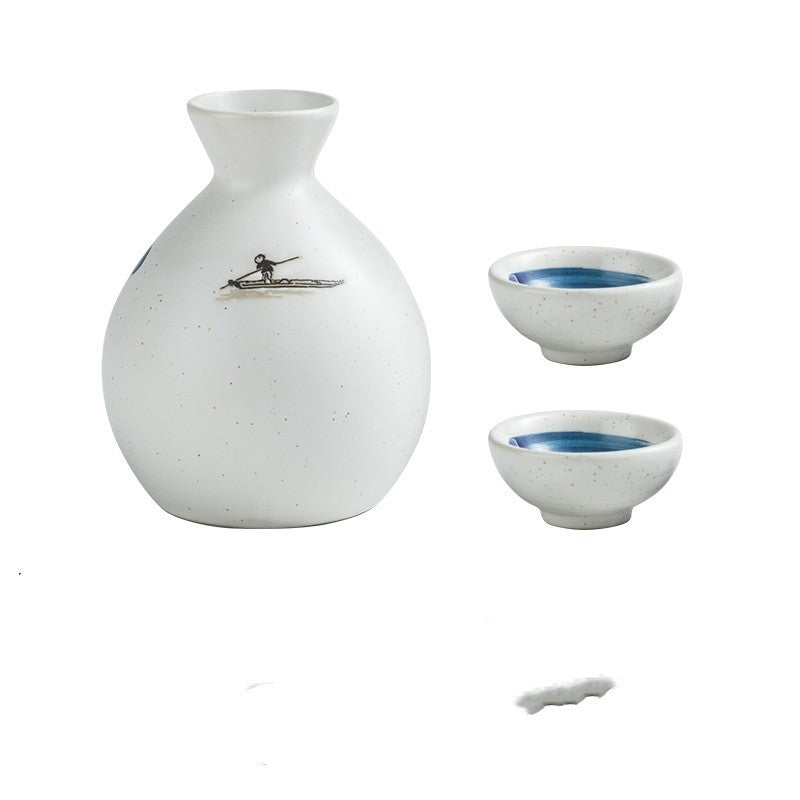 ceramic white wine cup sake set