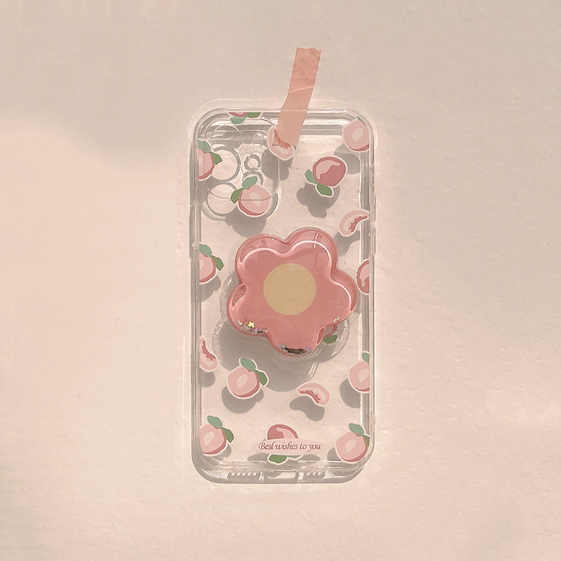 Fashionable Summer Flower Phone Case Applicable Bracket Women