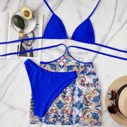 3-teiliges Sommer-Strand-Bikini-Set