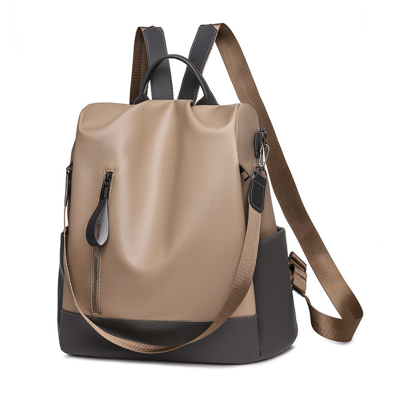 Women's Bag PU Soft Leather Structured Backpack Fashion Hong Kong Style