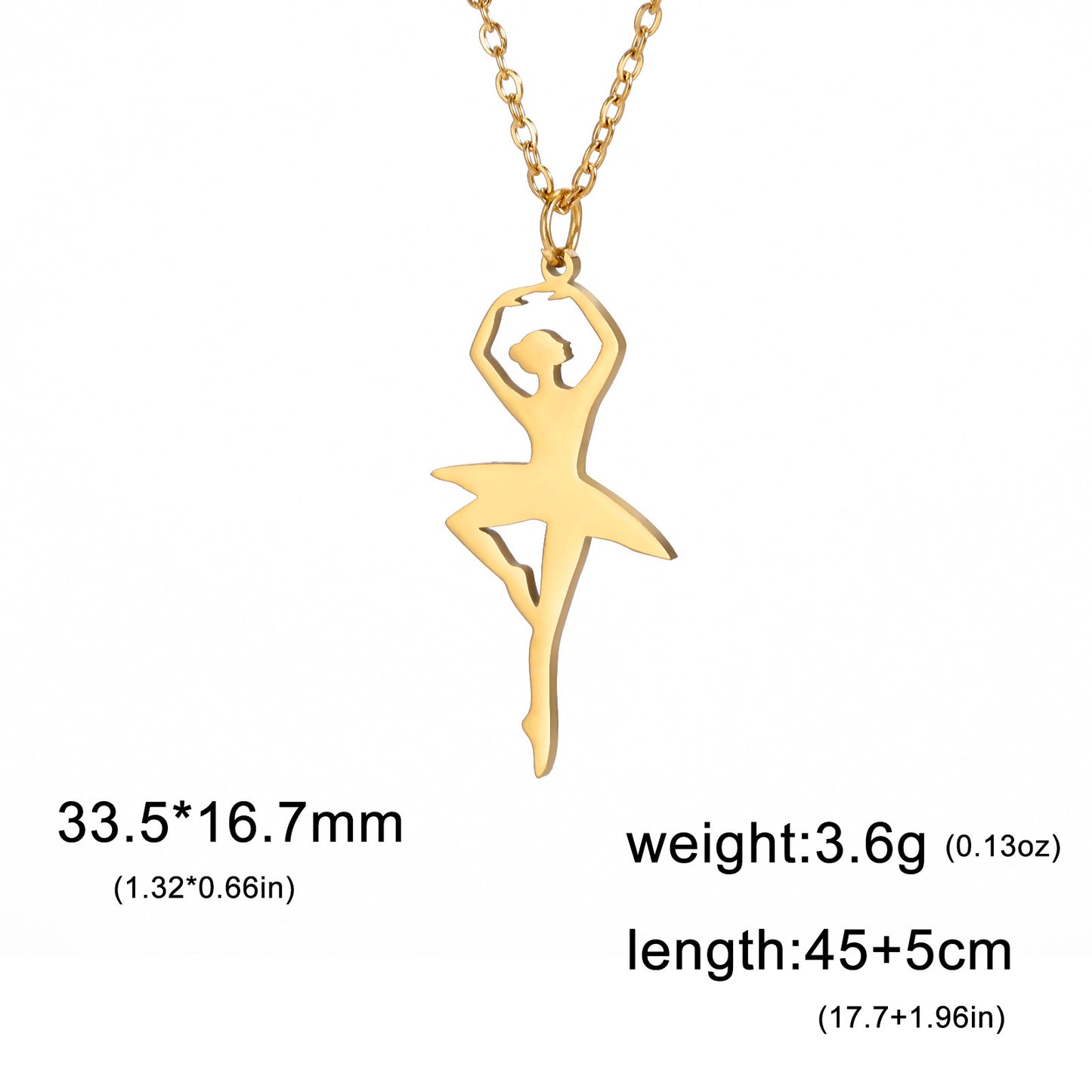 Special-interest Design Ballet Toe Support Pendant 304 Stainless Steel Necklace