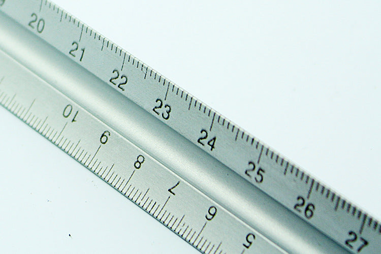 Metal Silver Architect Technical Triangle Ruler