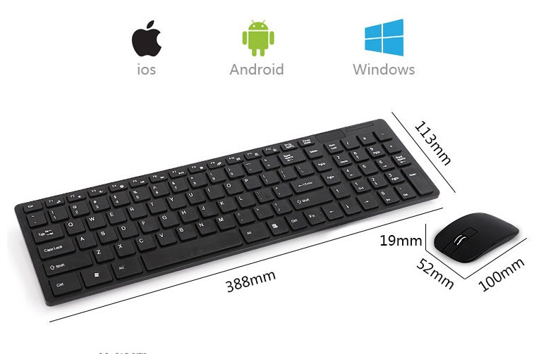 2.4G Wireless Keyboard and Mouse Set