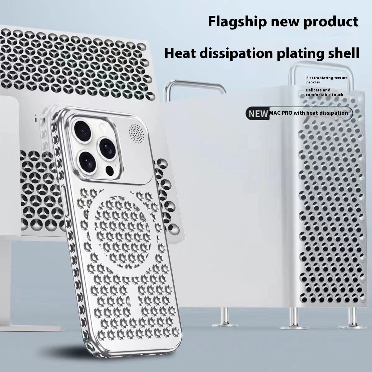 Electroplating Magnetic Suction Heat dissipation Aroma therapy Phone Case