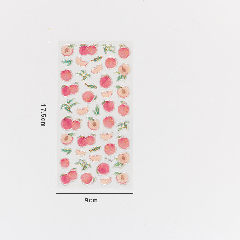 Cute diy fruit bronzing stickers