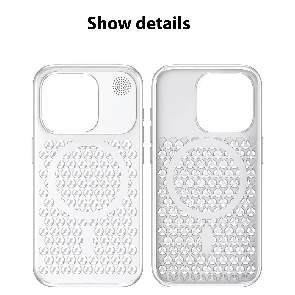 Electroplating Magnetic Suction Heat dissipation Aroma therapy Phone Case