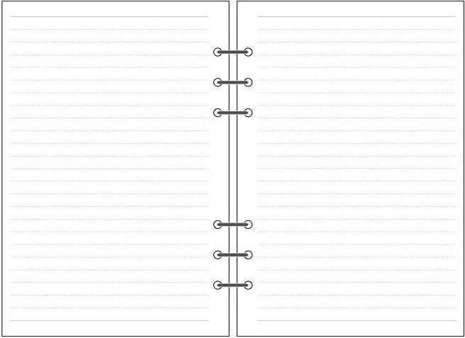 6-hole notebook loose-leaf lined