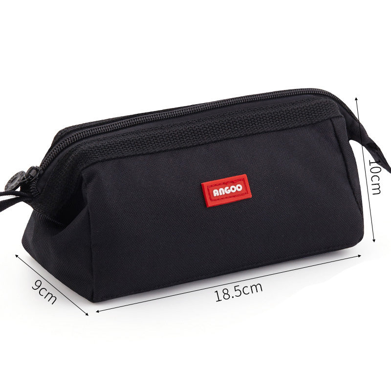 Large capacity canvas pencil case