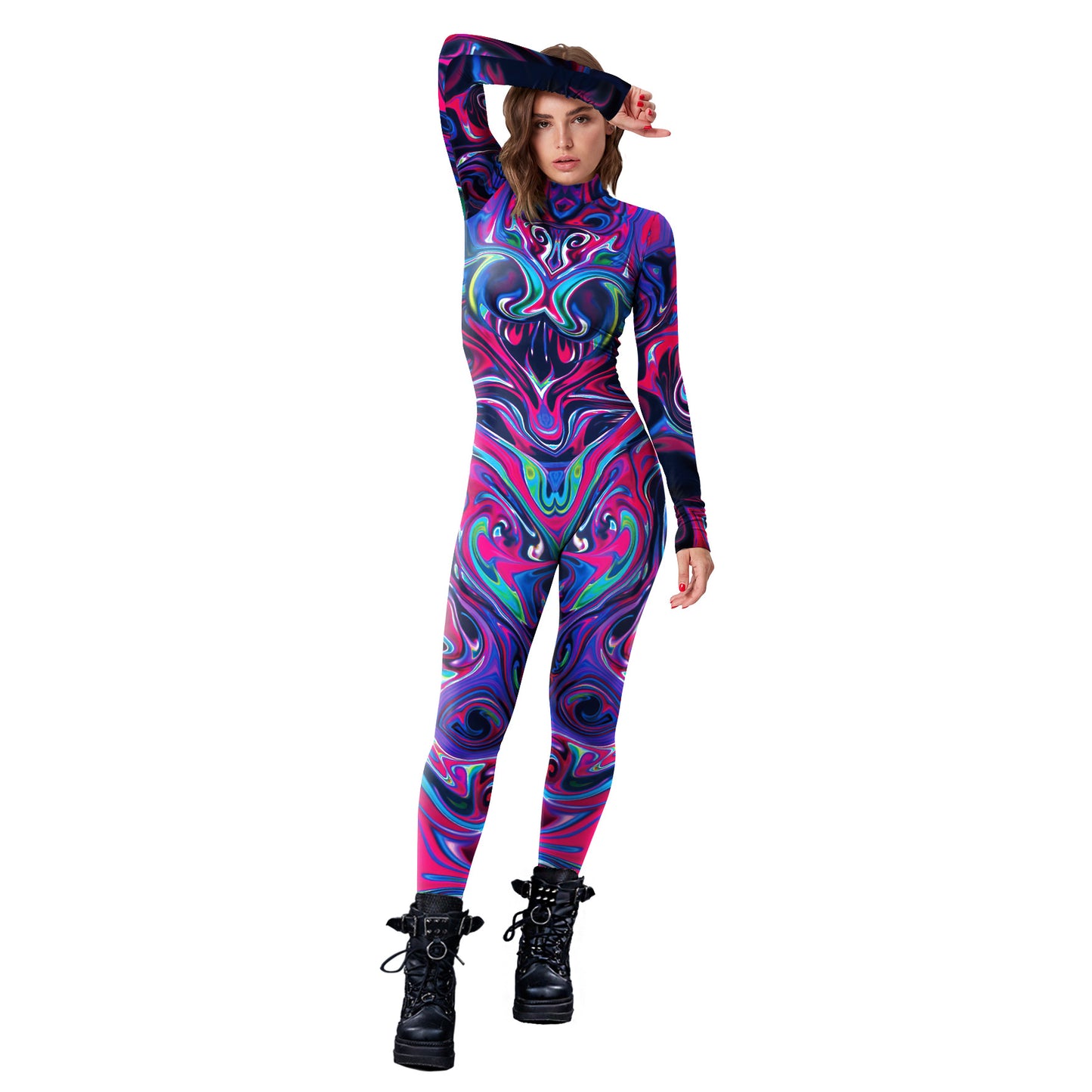 Printed Performance Suit Mechanical Series Game Role-playing One-piece Clothing Female