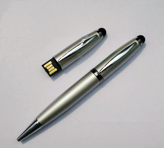 One-piece USB storage metal touch screen pen