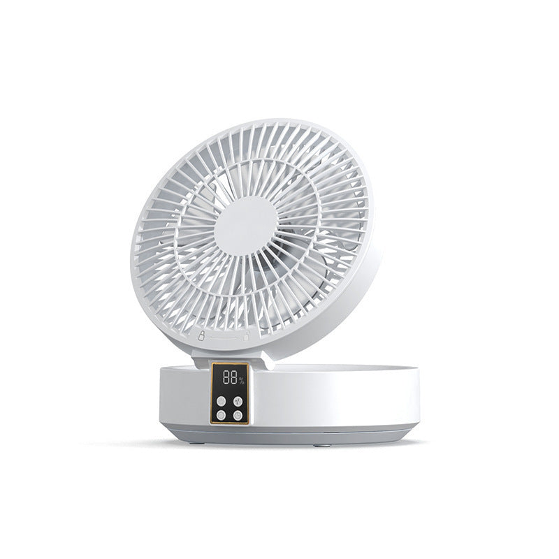 Remote Controlled Portable Rechargeable Ceiling USB Electric Folding Fan Night Light Air Cooler for Household Appliances