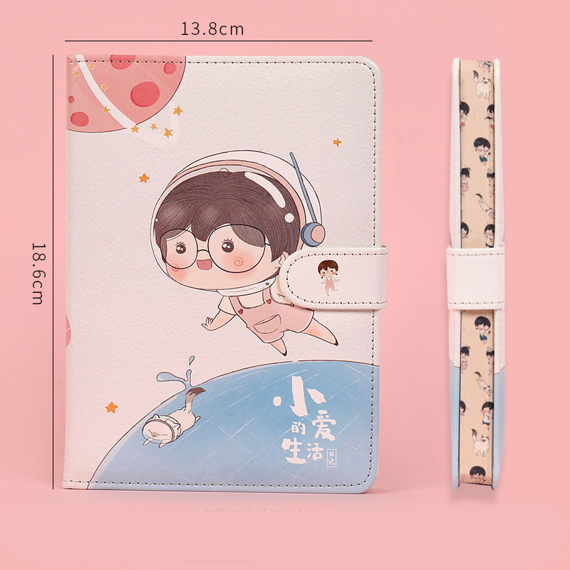 Fruit Print Notebook Planner Magnetic Buckle PU NoteBook Yearly Agenda Color Illustration Daily Plan Kawaii Stationery