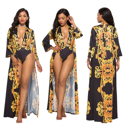 Printed Bikini Coat